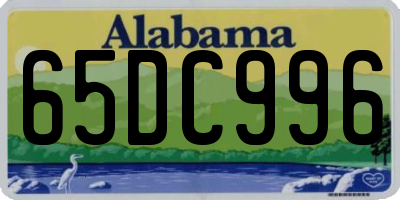 AL license plate 65DC996