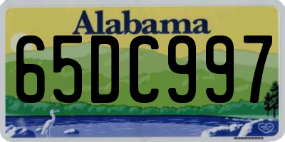 AL license plate 65DC997