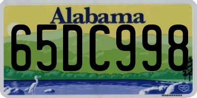 AL license plate 65DC998