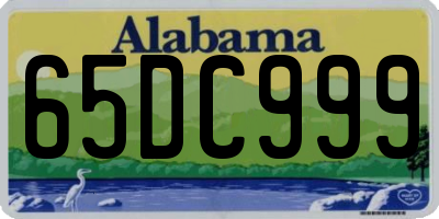 AL license plate 65DC999