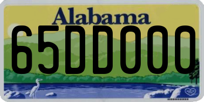 AL license plate 65DD000