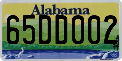 AL license plate 65DD002