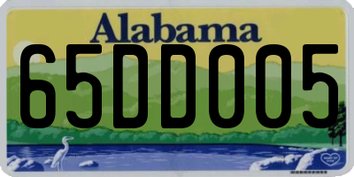 AL license plate 65DD005