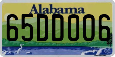 AL license plate 65DD006