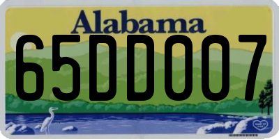 AL license plate 65DD007