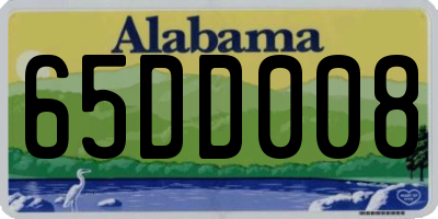 AL license plate 65DD008