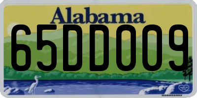 AL license plate 65DD009