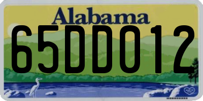 AL license plate 65DD012