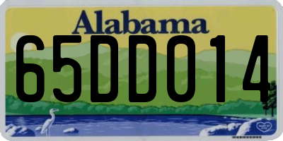 AL license plate 65DD014