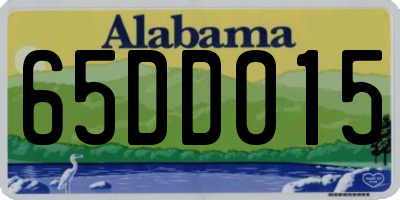 AL license plate 65DD015