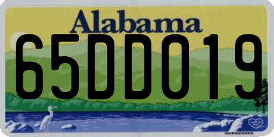 AL license plate 65DD019