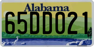 AL license plate 65DD021