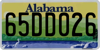 AL license plate 65DD026