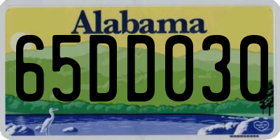 AL license plate 65DD030