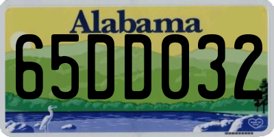 AL license plate 65DD032