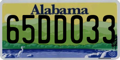 AL license plate 65DD033