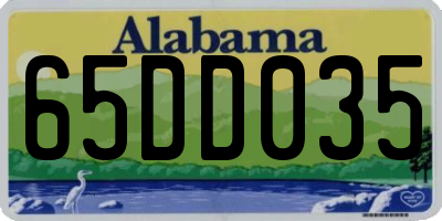 AL license plate 65DD035