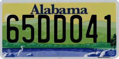 AL license plate 65DD041