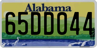 AL license plate 65DD044