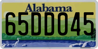 AL license plate 65DD045