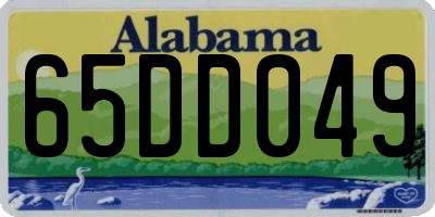 AL license plate 65DD049