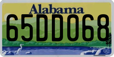 AL license plate 65DD068