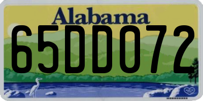 AL license plate 65DD072