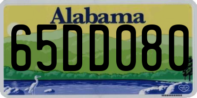 AL license plate 65DD080