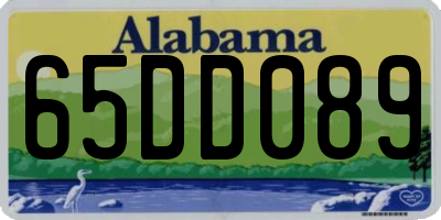 AL license plate 65DD089