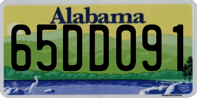 AL license plate 65DD091