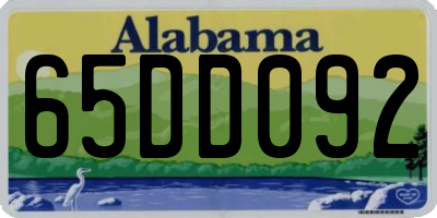 AL license plate 65DD092