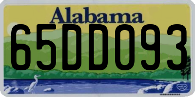 AL license plate 65DD093