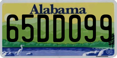 AL license plate 65DD099