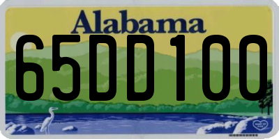 AL license plate 65DD100