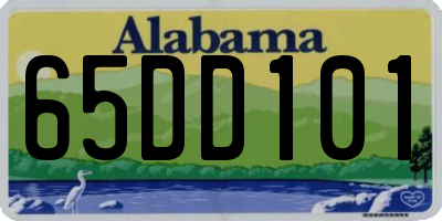 AL license plate 65DD101