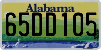 AL license plate 65DD105