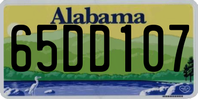 AL license plate 65DD107