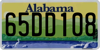 AL license plate 65DD108