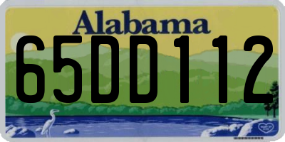 AL license plate 65DD112