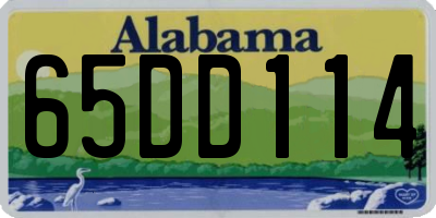 AL license plate 65DD114