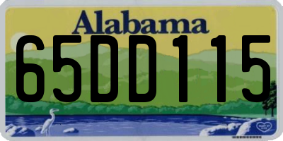 AL license plate 65DD115