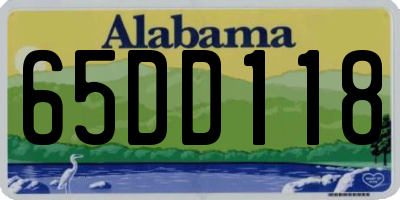 AL license plate 65DD118