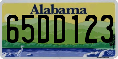 AL license plate 65DD123