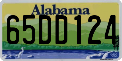 AL license plate 65DD124