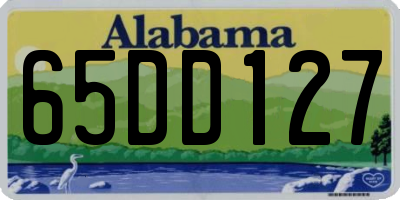 AL license plate 65DD127