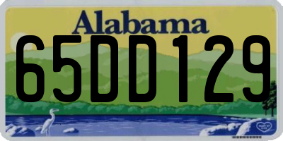 AL license plate 65DD129