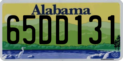 AL license plate 65DD131