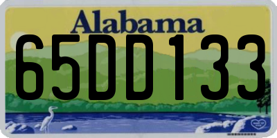 AL license plate 65DD133