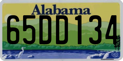 AL license plate 65DD134