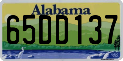 AL license plate 65DD137